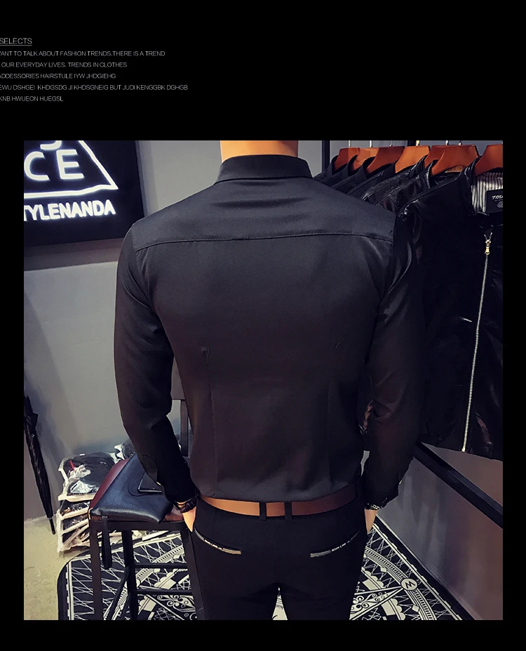 Camisa blanca plisada para hombre, camisas de esmoquin ajustadas, de manga larga, estilo inglés, informal, para fiesta Social y graduación, 5XL 23