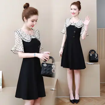 2019 New Summer Dresses Large Size Women's Clothes Sweet Doll Collar Flare Sleeve Loose Slim Vestidos Mini Patchwork Dress f852
2019 New Summer Dresses Large Size Women's Clothes Sweet Doll Collar Flare Sleeve Loose Slim Vestidos Mini Patchwork Dress f852