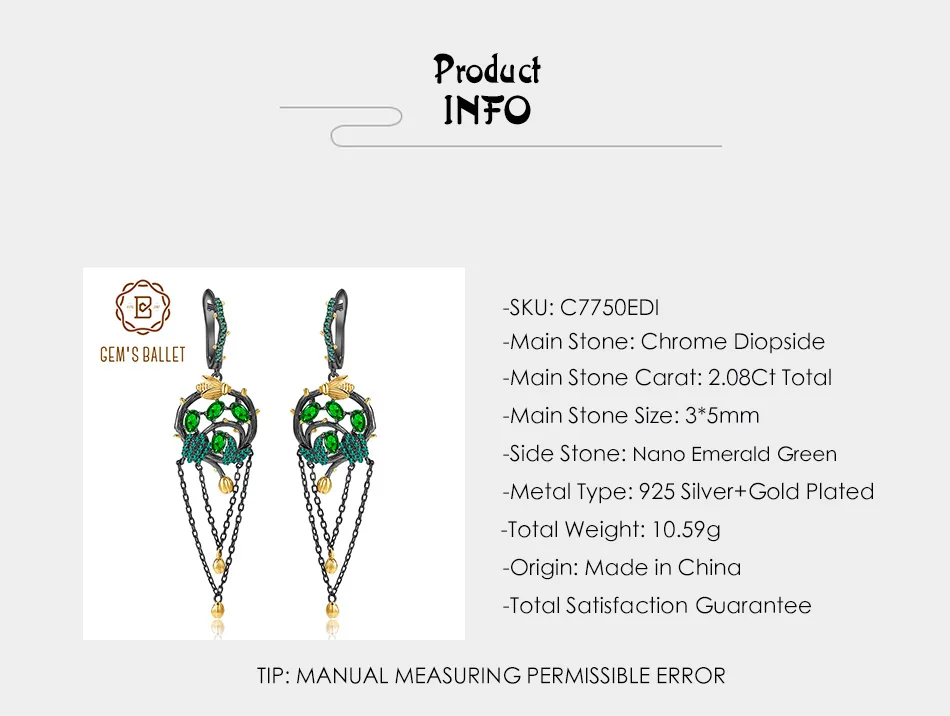 Dreamcatcher Tassel Diopside Earrings 3_01