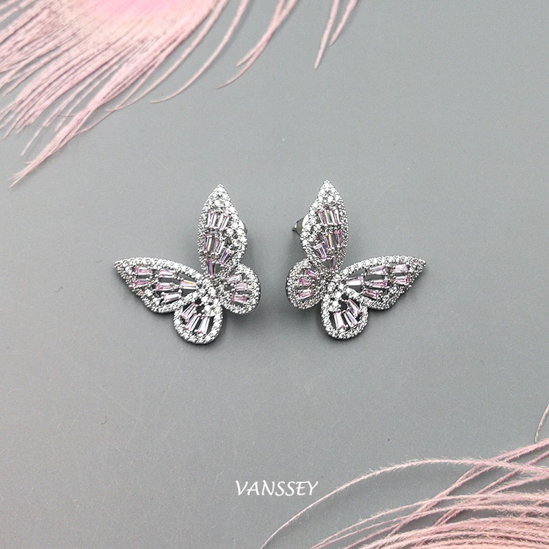 Vanssey Vintage Fashion Insect Butterfly Cubic Zirconia Stud Earrings Party Wedding Accessories for Women 2018 New
Vanssey Vintage Fashion Insect Butterfly Cubic Zirconia Stud Earrings Party Wedding Accessories for Women 2018 New