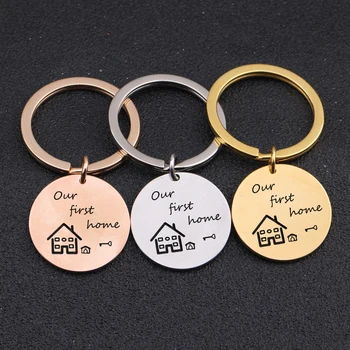 Our First Home Key Chain Engraved House Pattern Gift To New Homeowner Housewarming Gift New House Souvenir Key Pendant 1pcs
Our First Home Key Chain Engraved House Pattern Gift To New Homeowner Housewarming Gift New House Souvenir Key Pendant 1pcs