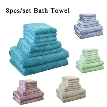 8pcs/set Microfiber Solid Color Bath Towel Sets Super Softness Quick Dry Hair Toallas Blue Bath Face Hand Towel Set
8pcs/set Microfiber Solid Color Bath Towel Sets Super Softness Quick Dry Hair Toallas Blue Bath Face Hand Towel Set