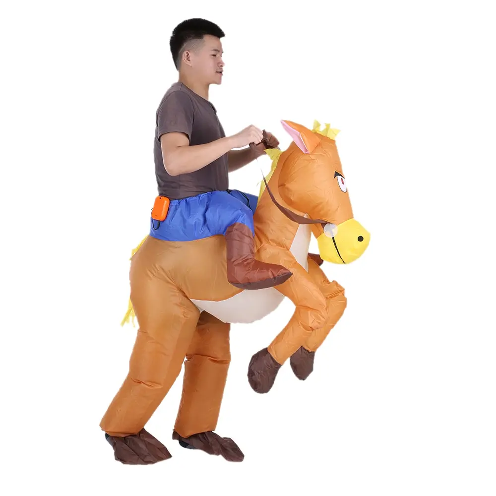 Funny Cowboy Rider on Horse Inflatable Costume Outfit for Adult Fancy Dress Halloween Carnival Party Blow Up Inflatable Costume
Funny Cowboy Rider on Horse Inflatable Costume Outfit for Adult Fancy Dress Halloween Carnival Party Blow Up Inflatable Costume