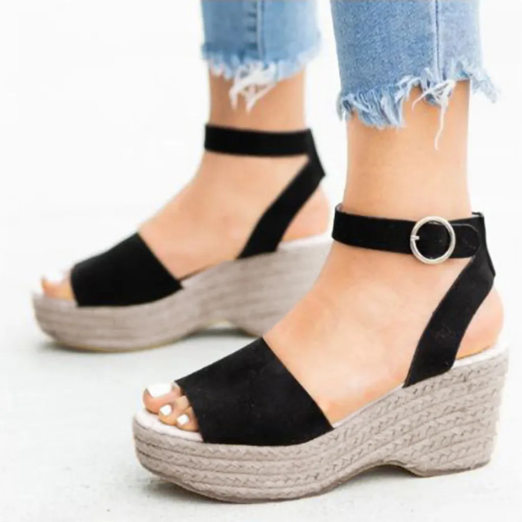 Women's Fashion Sandals Wedge Sandals Large Size Sandals Solid Color Sandal Autumn chaussure ete femme sandalias de mujer
Women's Fashion Sandals Wedge Sandals Large Size Sandals Solid Color Sandal Autumn chaussure ete femme sandalias de mujer