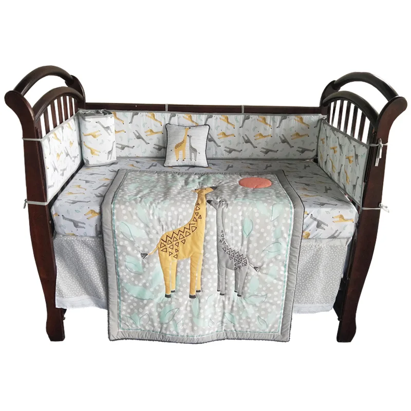 8pcs giraff Embroidery Kid's Comforter Bedding Set Baby Girl and Boy Crib Bedding Sets(4bumper+bed cover+bed skirt+duvet+pillow)
8pcs giraff Embroidery Kid's Comforter Bedding Set Baby Girl and Boy Crib Bedding Sets(4bumper+bed cover+bed skirt+duvet+pillow)