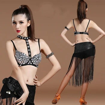 Jazz Dance Costumes Sexy Black Rhinestone Bra Rave Outfit Dj Suit Hip Hop Nightclub Singer Led Costume Sequins Tassel DN1413
Jazz Dance Costumes Sexy Black Rhinestone Bra Rave Outfit Dj Suit Hip Hop Nightclub Singer Led Costume Sequins Tassel DN1413
