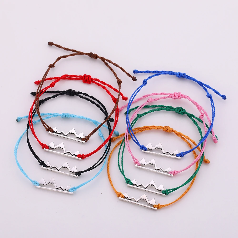 Dawapara Multi-Color Wax Cord With Mountain Charm Bracelet Word Round Hand-woven Handmade Bracelet For Women Jewelry
Dawapara Multi-Color Wax Cord With Mountain Charm Bracelet Word Round Hand-woven Handmade Bracelet For Women Jewelry