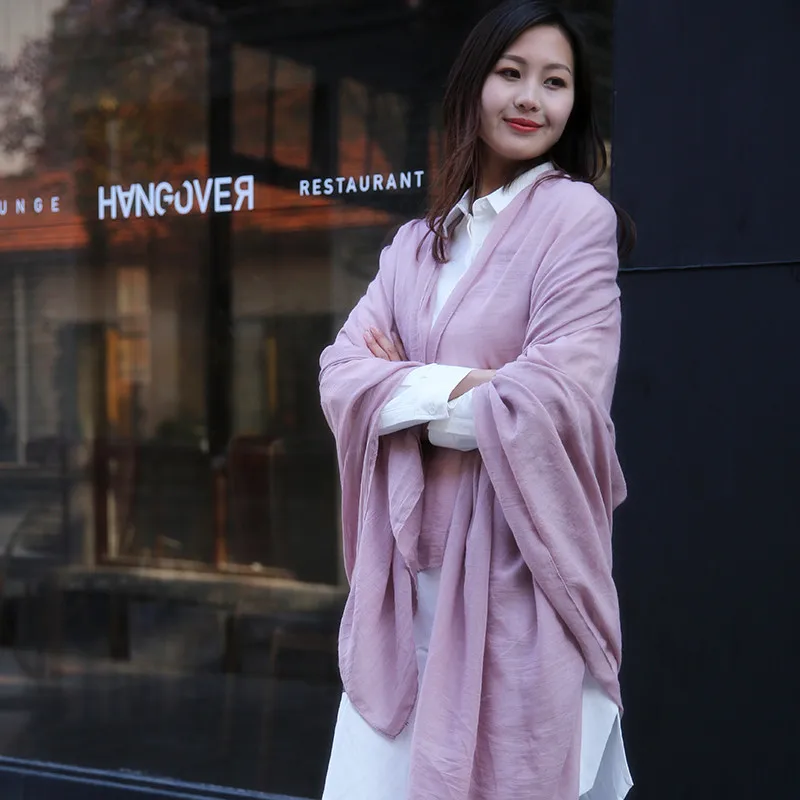 Winter scarf large solid color scarf women echarpe hiver femme four seasons with high-quality cotton and linen shawls SFYL10
Winter scarf large solid color scarf women echarpe hiver femme four seasons with high-quality cotton and linen shawls SFYL10