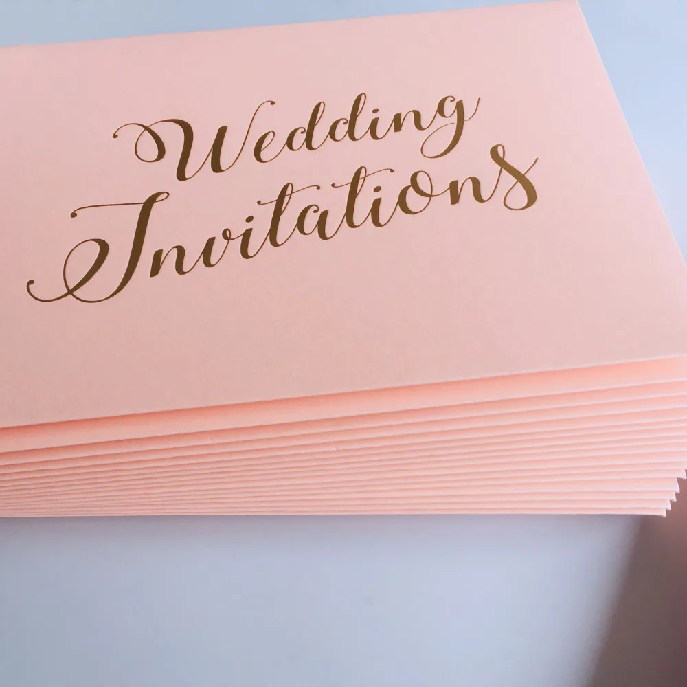 Pink Wedding Invitations Envelope with Gold Foil Printing Luxury Envelopes - Set of 50pcs
Pink Wedding Invitations Envelope with Gold Foil Printing Luxury Envelopes - Set of 50pcs