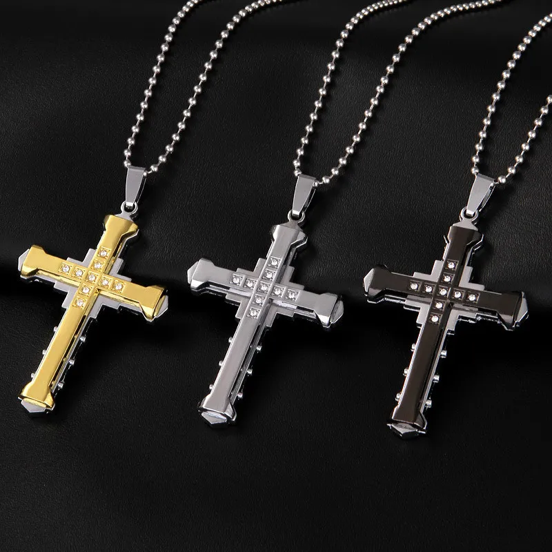 Dropship New Stainless Steel Necklace for Men Jesus Crystal Cross Pendant Necklace Gold Silver and Black Cross Fashion Jewelry
Dropship New Stainless Steel Necklace for Men Jesus Crystal Cross Pendant Necklace Gold Silver and Black Cross Fashion Jewelry