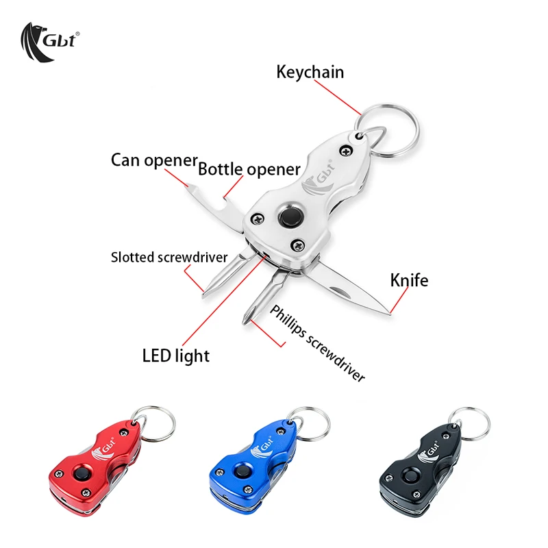 7-in-1 Key Ring Multitool with LED Flashlight for Auto Safety Outdoor camping knife screwdriver bottle opener
7-in-1 Key Ring Multitool with LED Flashlight for Auto Safety Outdoor camping knife screwdriver bottle opener