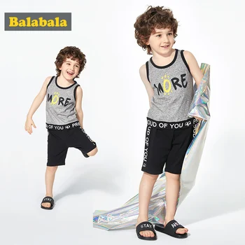 BalabalaChildren clothing set boy suit baby summer 2019 100% cotton new clothes kids fashion vest +shorts
BalabalaChildren clothing set boy suit baby summer 2019 100% cotton new clothes kids fashion vest +shorts