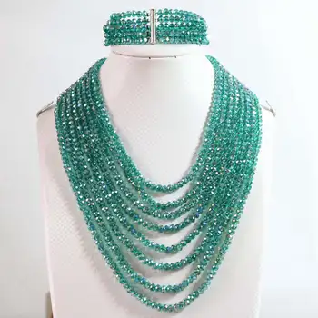 HOT green AB crystal glass 4x6mm beads new diy jewelry set 8 rows chain necklace 5 rows bracelet beads B850
HOT green AB crystal glass 4x6mm beads new diy jewelry set 8 rows chain necklace 5 rows bracelet beads B850