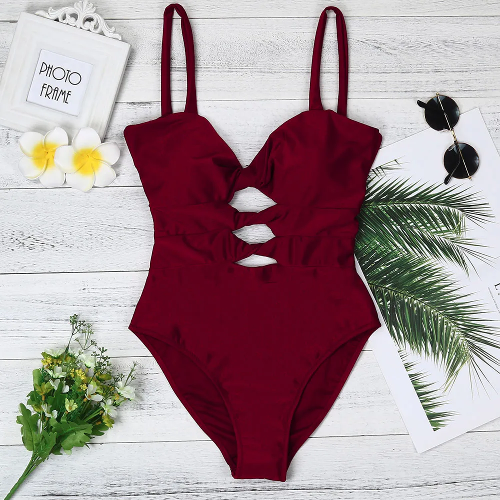 Fashion Women Sexy One Piece Swimsuit Hot Wine Red Bikini Push-Up Padded Swimwear Low Waist Swimsuit Casual Beachwear
Fashion Women Sexy One Piece Swimsuit Hot Wine Red Bikini Push-Up Padded Swimwear Low Waist Swimsuit Casual Beachwear