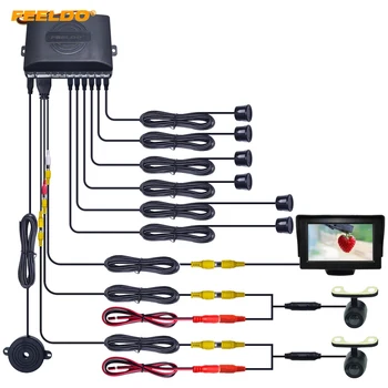 FEELDO 1Set Car 4.3" LCD Monitor 6-Sensor Parking Sensor 2pcs Mini CCD Camera Dual Visual Rearview Video Parking System #1012
FEELDO 1Set Car 4.3" LCD Monitor 6-Sensor Parking Sensor 2pcs Mini CCD Camera Dual Visual Rearview Video Parking System #1012
