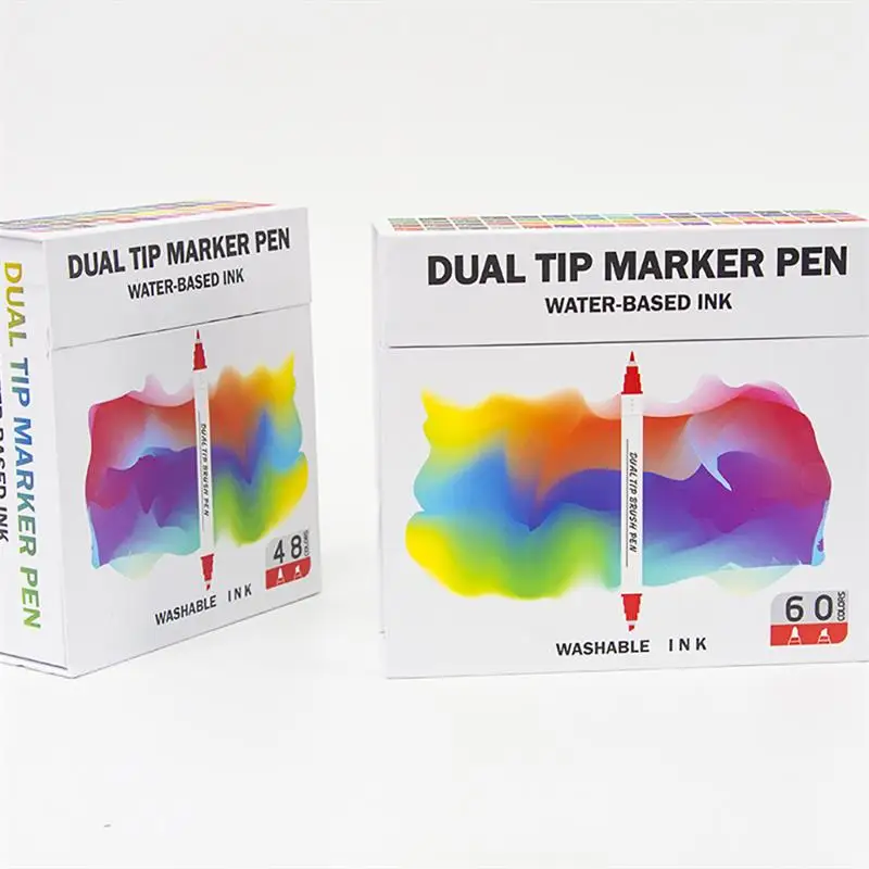 48-60-Colors-Watercolor-Dual-Tip-Marker-Pen-Professional-for-Arts-Sketch-Coloring-Books-Painting-Manga (2)