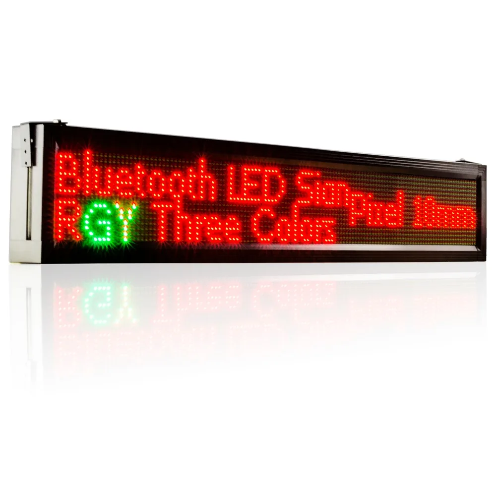 41 X 9.5 inches Outdoor wifi remote control Led Display Tri-color Text Signboard Moving Message Panel
41 X 9.5 inches Outdoor wifi remote control Led Display Tri-color Text Signboard Moving Message Panel