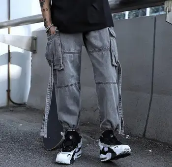2019 new trendy men's loose jeans hip-hop straight trend beam foot harem pants Korean version of hip-hop wind tooling wide-leg p
2019 new trendy men's loose jeans hip-hop straight trend beam foot harem pants Korean version of hip-hop wind tooling wide-leg p