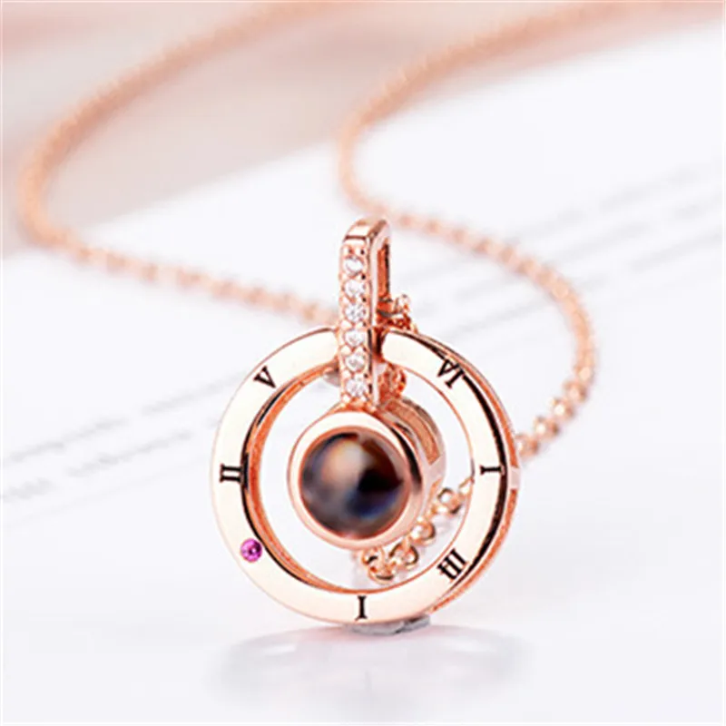 Charm Projection 100 Languages I Love You Rose Gold Round Pendant Necklace For Women Girls Choker Lover Gift
Charm Projection 100 Languages I Love You Rose Gold Round Pendant Necklace For Women Girls Choker Lover Gift