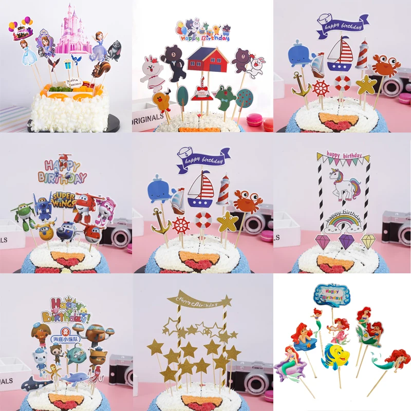 Mermaid Theme Happy Birthday Party Cake Topper Kids Favors Decorate Cupcake Toppers With Sticks Baby Shower Supplies 1set/pack
Mermaid Theme Happy Birthday Party Cake Topper Kids Favors Decorate Cupcake Toppers With Sticks Baby Shower Supplies 1set/pack