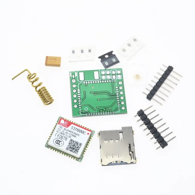 DIY SIM800C GPRS GSM Module MicroSIM Card Core Board Quad-band TTL Serial Port (Compatible SIM800L SIM900A)
DIY SIM800C GPRS GSM Module MicroSIM Card Core Board Quad-band TTL Serial Port (Compatible SIM800L SIM900A)