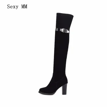 Spring Autumn Leather Women Over the Knee Boots Thick High Heel Woman Thigh High Boots High Quality Plus Size 34-40.41.42.43
Spring Autumn Leather Women Over the Knee Boots Thick High Heel Woman Thigh High Boots High Quality Plus Size 34-40.41.42.43