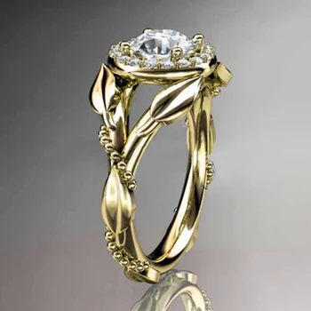 Huitan Trendy Plant Women Rings Elegant Luxury Golden Color With Solitaire Cubic Zircon Stone Cute Leaves Design Wedding Rings
Huitan Trendy Plant Women Rings Elegant Luxury Golden Color With Solitaire Cubic Zircon Stone Cute Leaves Design Wedding Rings