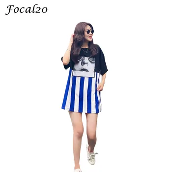 Focal20 Streetwear Stripe Patchwork Women T-shirt Short Sleeve Letter Character Print T Shirt Causal Loose Spring Summer Tee Top
Focal20 Streetwear Stripe Patchwork Women T-shirt Short Sleeve Letter Character Print T Shirt Causal Loose Spring Summer Tee Top