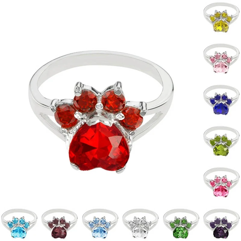 birthday jewelry Dog Animal Paw Print Birthstone Sterling Ring Pet Paw at The Animal Simple Fashion ring For Lovers Can Dropship
birthday jewelry Dog Animal Paw Print Birthstone Sterling Ring Pet Paw at The Animal Simple Fashion ring For Lovers Can Dropship