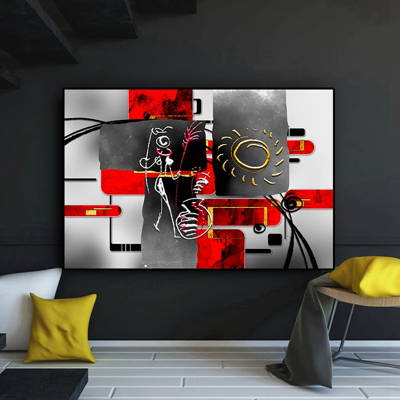 Black Red Abstract African Figure Geometry Oil Painting on Canvas Posters and Prints Cuadros Wall Art Picture for Living Room
Black Red Abstract African Figure Geometry Oil Painting on Canvas Posters and Prints Cuadros Wall Art Picture for Living Room