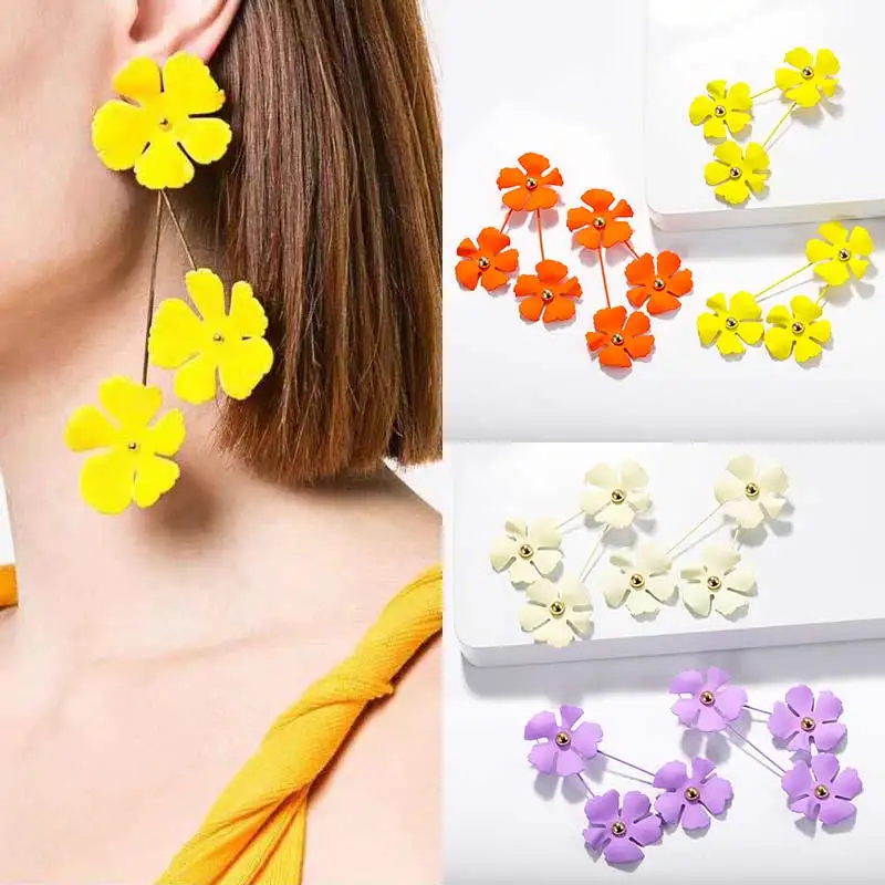 Dvacaman Summer Flower Big Statement Earrings Women Long Floral Dangle Drop Earrings Girl Wedding Party Korean Jewelry Wholesale
Dvacaman Summer Flower Big Statement Earrings Women Long Floral Dangle Drop Earrings Girl Wedding Party Korean Jewelry Wholesale