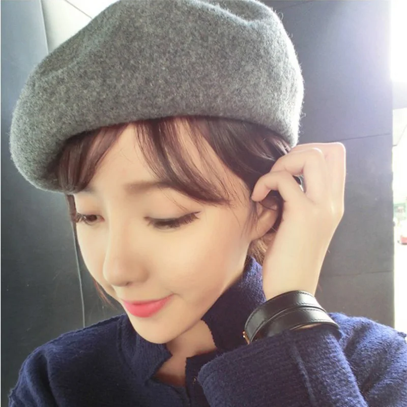 Winter Beret Hat Ladies Wool Knitted Berets Cap Women Solid Color Warm Hats Female Outdoor Street Fashion Casual Caps CP0057
Winter Beret Hat Ladies Wool Knitted Berets Cap Women Solid Color Warm Hats Female Outdoor Street Fashion Casual Caps CP0057