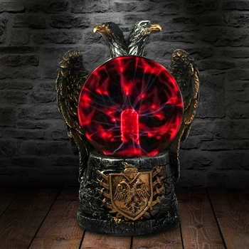 Plasma Ball Dicephalous Bald Eagle Light Figurine Sculpture Imperial Two Headed Eagle Statue Halloween Gift Gothic Decor Lamp
Plasma Ball Dicephalous Bald Eagle Light Figurine Sculpture Imperial Two Headed Eagle Statue Halloween Gift Gothic Decor Lamp