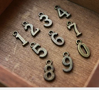 100pcs charm number 0-9 pendants 15*6.8MM bronze Handmade Jewelry Making earrings bracelet necklace keychain DIY Supplies
100pcs charm number 0-9 pendants 15*6.8MM bronze Handmade Jewelry Making earrings bracelet necklace keychain DIY Supplies