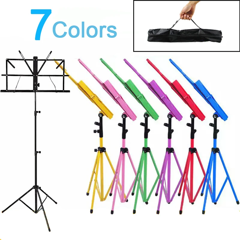 Colorful Foldable Lightweight Metal Material Sheet Music Stand Holder Metal Tripod Stand with Waterproof Carry Bag
Colorful Foldable Lightweight Metal Material Sheet Music Stand Holder Metal Tripod Stand with Waterproof Carry Bag