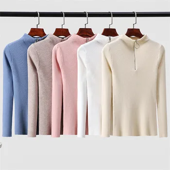 women turtleneck sweaters pullover pink women clothing 2019 new top knit Full Zipper Solid winter clothes elastic solid sweater
women turtleneck sweaters pullover pink women clothing 2019 new top knit Full Zipper Solid winter clothes elastic solid sweater