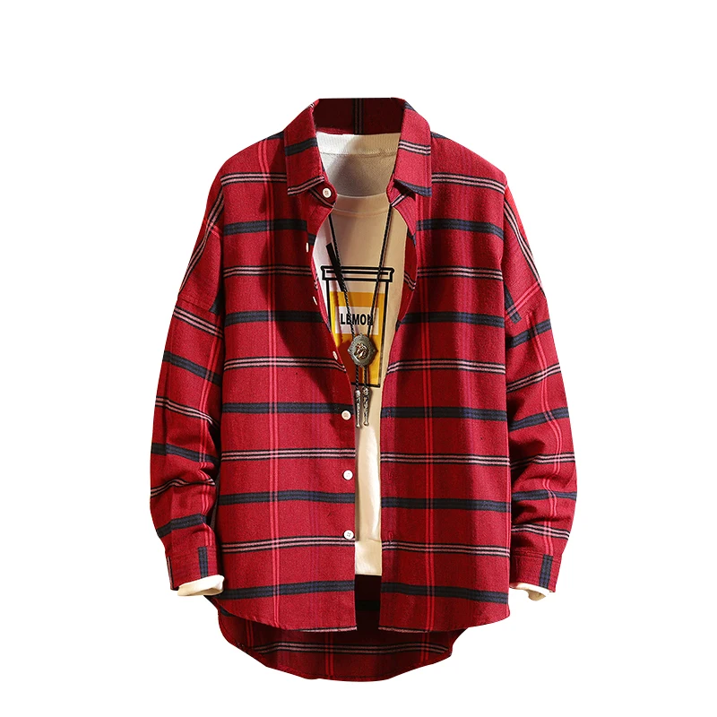 Korean vintage mens shirt male striped plaid long sleeve shirt American casual loose long-sleeved striped shirt
Korean vintage mens shirt male striped plaid long sleeve shirt American casual loose long-sleeved striped shirt