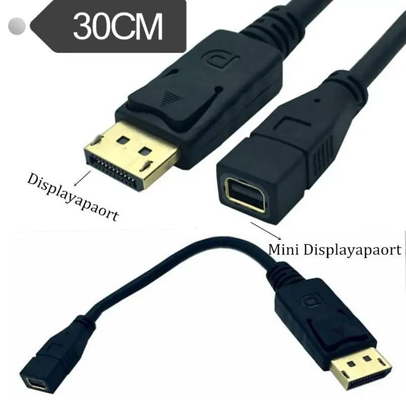 30 см Thunderbolt Mini DisplayPort Female To DP Male адаптер конвертер для MacBook Pro Air Surface pro3 pro2 NEW TOSHIBA |