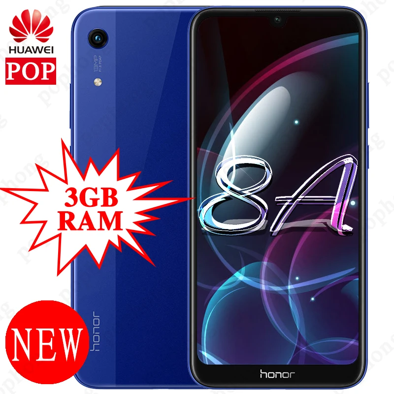 Global Rom HONOR 8A Mobile phone 6.09 inch 3GB 32GB MTK6765 Octa Core Android 9.0 3020mAh Face ID
Global Rom HONOR 8A Mobile phone 6.09 inch 3GB 32GB MTK6765 Octa Core Android 9.0 3020mAh Face ID