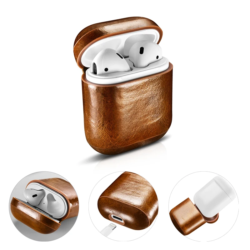 Cowhide Genuine Leather Headset Bag Case Cover for Apple AirPods Protective Charging Bluetooth wireless Earphone Cover Box
Cowhide Genuine Leather Headset Bag Case Cover for Apple AirPods Protective Charging Bluetooth wireless Earphone Cover Box