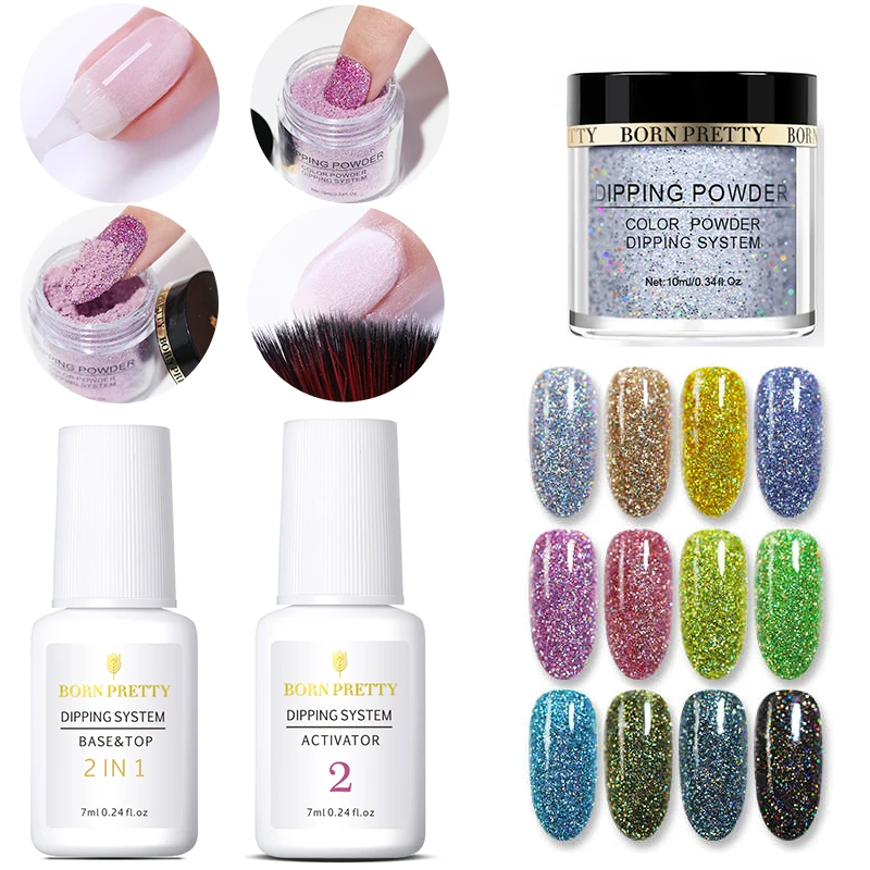BORN PRETTY Dipping Nail Powder Set Base &Top 2 In 1 Gel Holographic Natural Dry Activator Gradient French Without Lamp Cure
BORN PRETTY Dipping Nail Powder Set Base &Top 2 In 1 Gel Holographic Natural Dry Activator Gradient French Without Lamp Cure