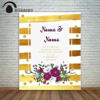 Allenjoy wedding Custom background golden and white stripes backdrop with flowers photocall fund fond studio photo
Allenjoy wedding Custom background golden and white stripes backdrop with flowers photocall fund fond studio photo
