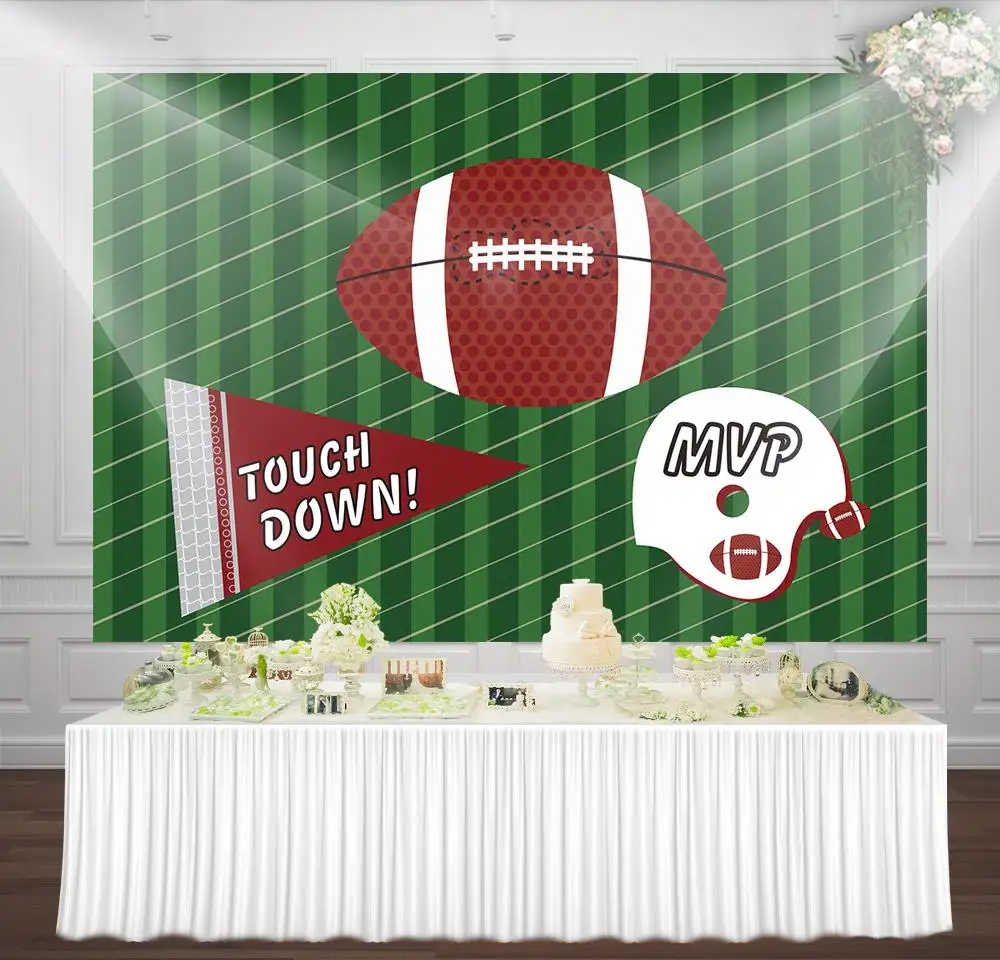 Birthday party backdrops rugby themed backgrounds football touch down kids photo studio background dessert table Decors Banners
Birthday party backdrops rugby themed backgrounds football touch down kids photo studio background dessert table Decors Banners