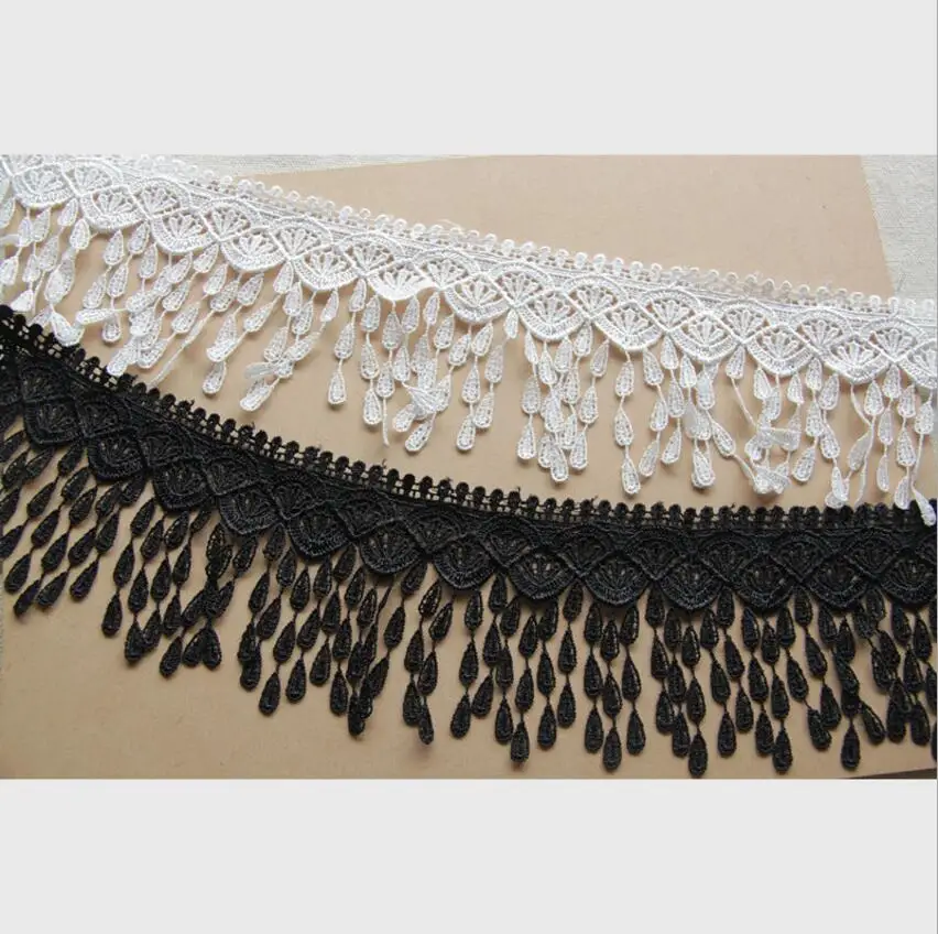 15Yards 8cm Diy Handmade Patchwork Polyester Embroidered Tassels Lace Ribbon White and Black Color Cotton Lace Trim Lace SJ003
15Yards 8cm Diy Handmade Patchwork Polyester Embroidered Tassels Lace Ribbon White and Black Color Cotton Lace Trim Lace SJ003