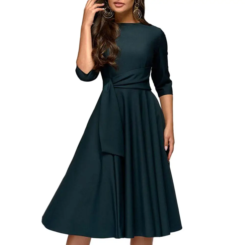 2019 new solid color ladies 3/4 sleeve round neck bandage Slim party mid-length summer dress sexy comfort skirt
2019 new solid color ladies 3/4 sleeve round neck bandage Slim party mid-length summer dress sexy comfort skirt