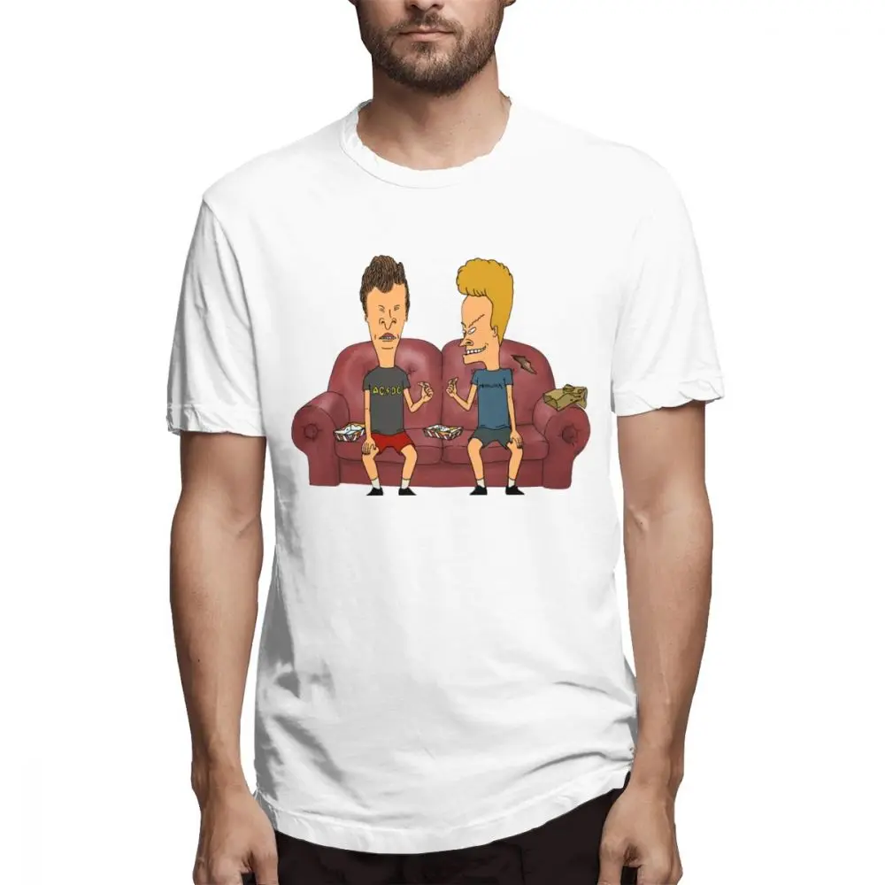Футболка с рисунком в стиле хип хоп Мужская модная футболка надписью Beavis и Butthead