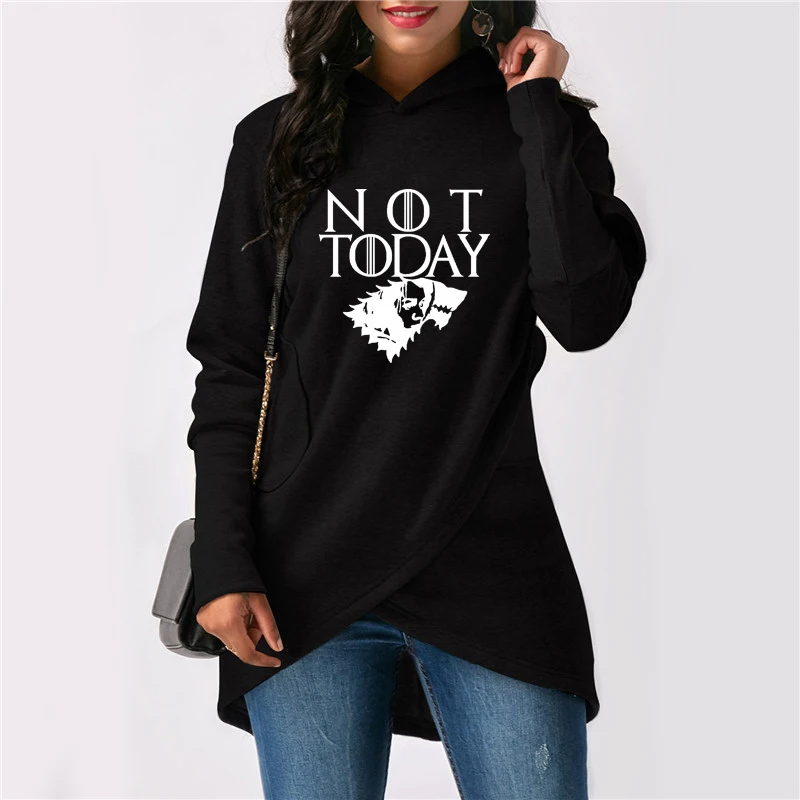 TV Show Not Today Game of Thrones Wolf Print Hoodies Women Irregular Sweatshirts Femmes Cute Gift Sweet Long Sleeve Spring Tops
TV Show Not Today Game of Thrones Wolf Print Hoodies Women Irregular Sweatshirts Femmes Cute Gift Sweet Long Sleeve Spring Tops
