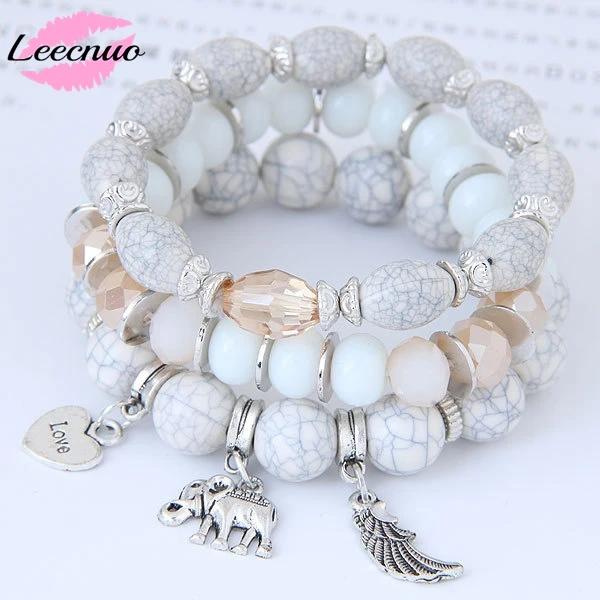 3-4pcs/set Fashion Boho Bracelets & Bangles Simple Small Elephant Love Wings Personality Temperament Multi-layer Bracelet
3-4pcs/set Fashion Boho Bracelets & Bangles Simple Small Elephant Love Wings Personality Temperament Multi-layer Bracelet