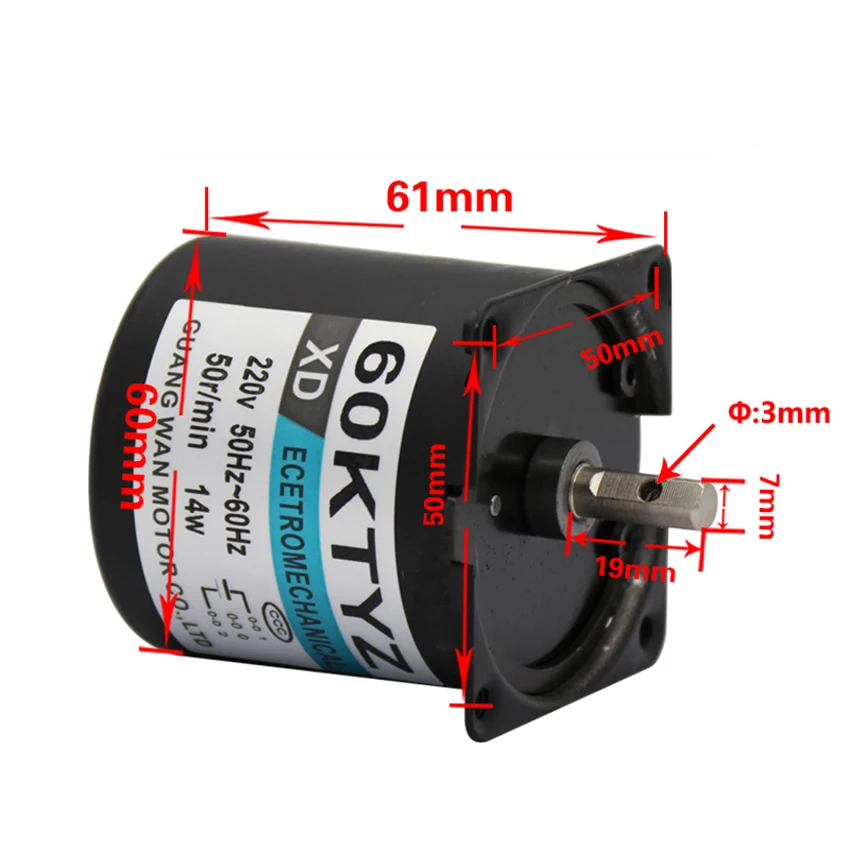 Brand New 60KTYZ AC Motor 220V 1-110rpm Permanent Magnetic Electric Synchronous Motor 14W Permanent Magnet Motor
Brand New 60KTYZ AC Motor 220V 1-110rpm Permanent Magnetic Electric Synchronous Motor 14W Permanent Magnet Motor