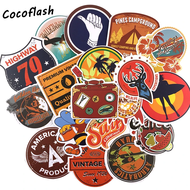 46 PCS Retro Style Sticker Graffiti Travel Funny JDM Stickers for DIY Sticker on Suitcase Luggage Laptop Bicycle Skateboard Car
46 PCS Retro Style Sticker Graffiti Travel Funny JDM Stickers for DIY Sticker on Suitcase Luggage Laptop Bicycle Skateboard Car